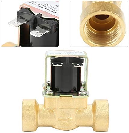 Válvula solenóide elétrica DC 12V Brass DN15 G1/2 Válvula de água corporal de cobre fechada normal