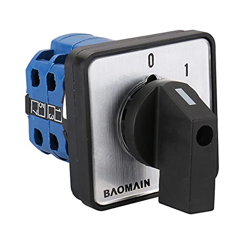 Interruptor de troca Baomain SZW26-20/0-3.2 660V 20A 4 Posições 8 Terminais Pacote de chave de câmera rotativo