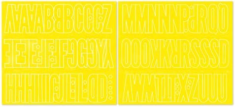 Produtos gráficos Letters de vinil adesivo permanente, 4 , amarelo