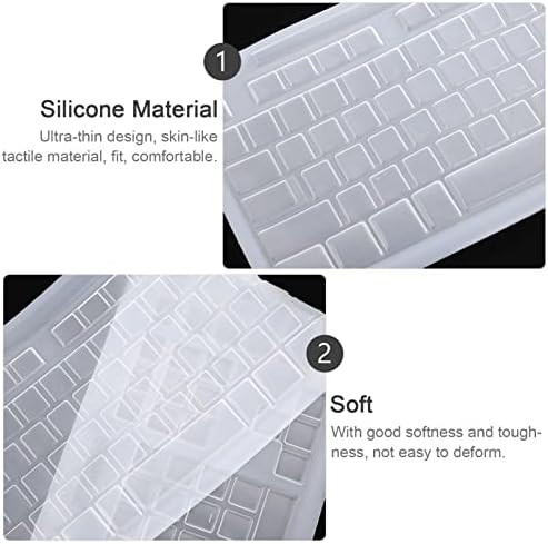 Solustre Wireless teclado laptop capa de laptop 2pcs teclado de teclado de silicone para o teclado