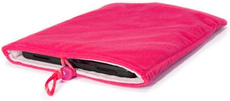 Caixa de ondas de caixa compatível com LG G Pad 10.1 - bolsa de veludo, manga de bolsa de tecido de veludo macio com cordão para LG G Pad 10.1 - Cosmo rosa
