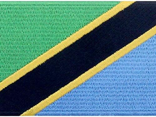 Embtao Tanzânia Patch Bordado Bordado Moral Nacional Apliques Ferro Em Sewar em Emblema da Tanzânia