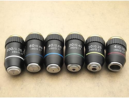 Kit de acessórios para microscópio para adultos Tópico 160/0,17 4x 10x 20x 40x 60x 100x Microscópio