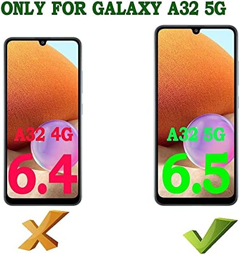 Lbyzcase Samsung Galaxy A32 5G Caixa de carteira, Galaxy A32 5G Caixa de telefone, cobertura de couro protetora à prova de choques com suporte de caça -níqueis para Samsung Galaxy A32 5G