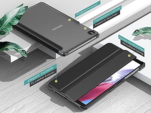 MOKO Bundle: Case para Samsung Galaxy Tab A7 Lite Modelo de 8,7 polegadas 2021, Case Tri-Fold Slim Black + Protetor de tela