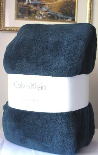 Calvin Klein Plush King Size Blanket Azul marinho