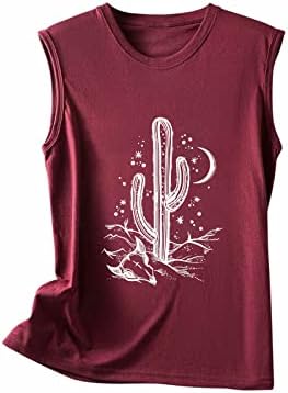 Sun and Moon Graphic Tank Tops Mulheres sem mangas de ioga de ioga camisetas do verão