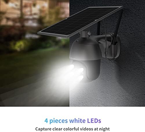 Soliom S600-4G/S40-4G Câmera de segurança ao ar livre alimentada por bateria solar com holofotes ativados e visão noturna colorida