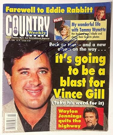 Vince Gill assinou 1998 Country Weekly Magazine- Beckett Review - Revistas de música