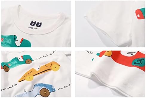 MSSMART Toddler Boys Summer T-shirts S-shirts Short Top 3 Packs Tamanho 2-7t
