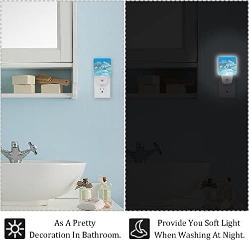 Rodailycay sensor de luz nuvens leves, 2 pacotes de luzes noturnas se conectam na parede, luz noturna quente e branca para viveiro, quarto, banheiro, corredor, quarto infantil, escadas