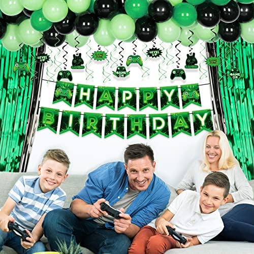 Decorlife 99pcs Decorações de aniversário para jogos, favores de festas de videogame para meninos, pulseiras
