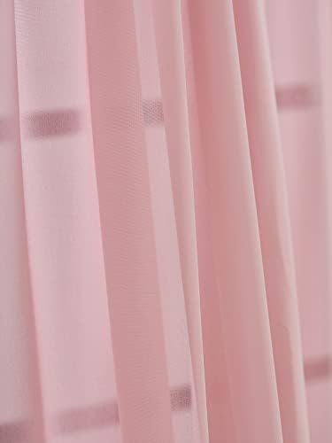 Quendream 10ft x 10ft Cortina de cenário para chuveiro de noiva empoeirado rosa chiffon drapes