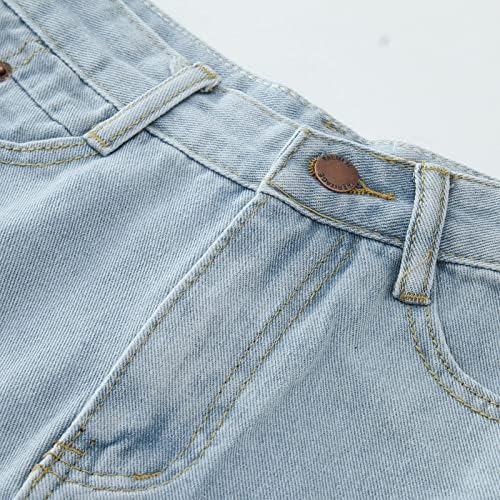 Fvowoh jeans shorts azul jeans jeans jeans calças casuais calças denim desgastadas shorts de baixo para mulheres rasgadas shorts de tamanho grande