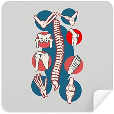 Ilustração corporal vertebral Ilustração de vidro Limpeza de pano de pano Tela de camurça de camurça 2pcs