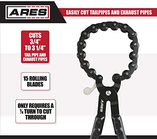 Ares 15009 - cortador de tubo de escape - corta 3/4 polegadas a 3 1/4 de polegada e tubos de escape - 15 lâminas para facilitar o corte - adequado para uso