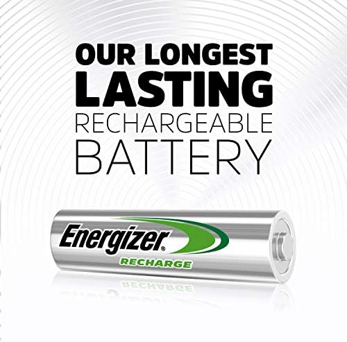 Baterias AA recarregáveis ​​Energizer, 8 Baterias AAA de contagem e recarregável, 700 Mah Nimh, 8 Baterias D