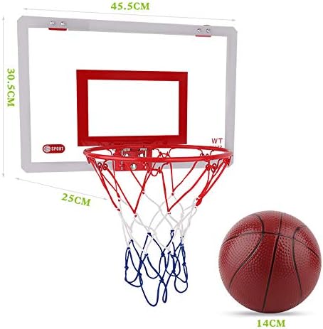 Akt Basketball Basketball Basketball Board Indoor e Outdoor Sport com inflador de basquete para crianças de 6 a 12 anos, presentes para crianças