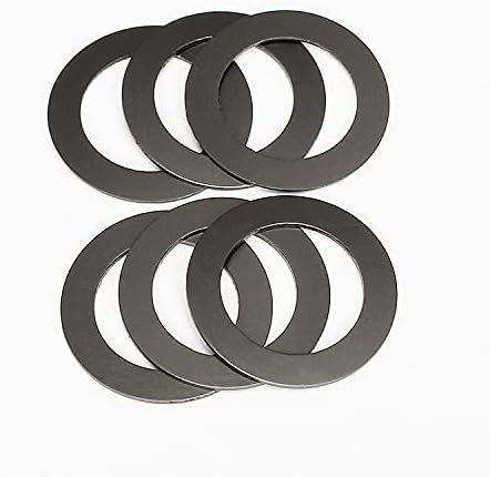 60pcs 11mm od 6mm 6 mm DIA DIA Junta preta Grafite de nylon arruelas de plástico de anel Círculo ultrafino