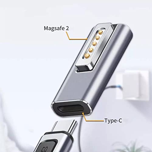 Magnetic USB C fêmea para mag-salva 2 T Tip adaptador macho compatível com o conector do conversor