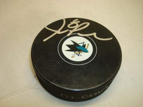 Joe Pavelski assinou San Jose Sharks Hockey Puck PSA/DNA CoA 1B autografado - Pucks NHL autografados