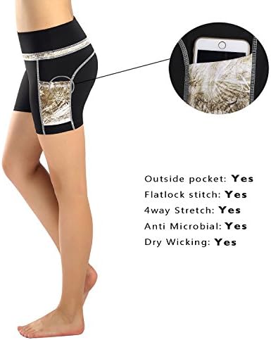 Leggings de ioga feminina de Flatik Capri correndo calças treino de leggings com bolso