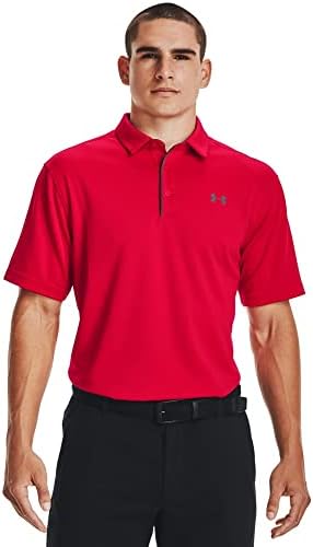 Under Armour Men's Tech Golf Polo, vermelho /grafite, X-Large Alto