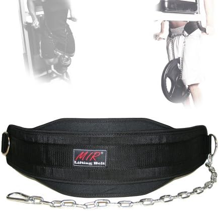 Mir Dip Belt com corrente de 36 , capacidade de peso de 500 libras, levantamento de peso para quedas e pullups
