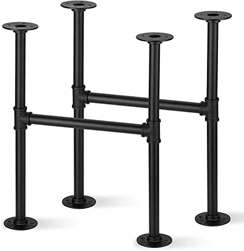Pernas da mesa de café Licperron, pernas de mesa de metal industrial, pernas de mesa de tubo preto