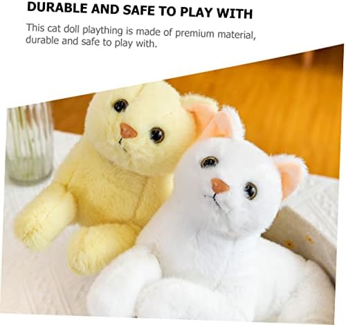 Toyvian Plush Toy Toy Kids Pillow Desk Topper Almofadas de pelúcia para crianças gatos de gato recheado