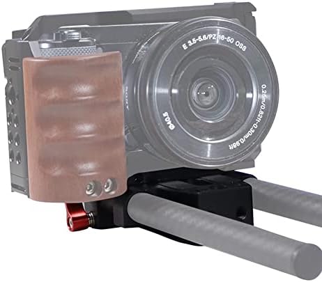 1 Definir placa de base da gaiola da câmera anti-deslizamento com acessórios duplos de grampo de trilho de haste de 15 mm para gaiola da câmera