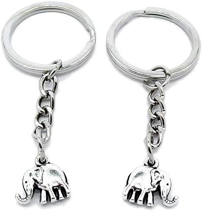 1 PCS Antique Keyrings Silver Keychains Correntes -chave Tags Clasps AA461 Elefante