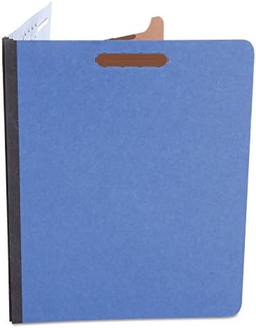 Pastas de classificação de prensas universal 10201, letra, quatro seções, azul cobalto, 10/caixa