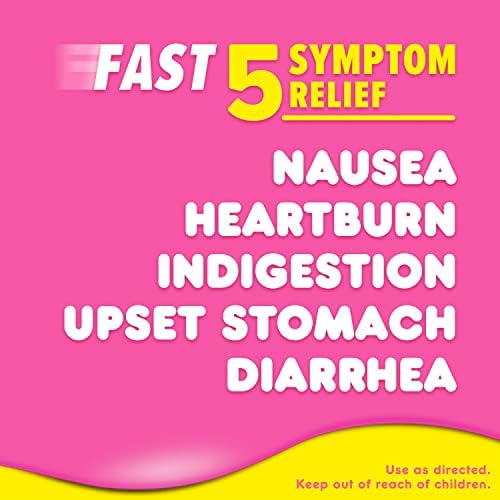 Pepto bismol líquido para náusea, azia, indigestão, dor de estômago e diarréia - alívio rápido para