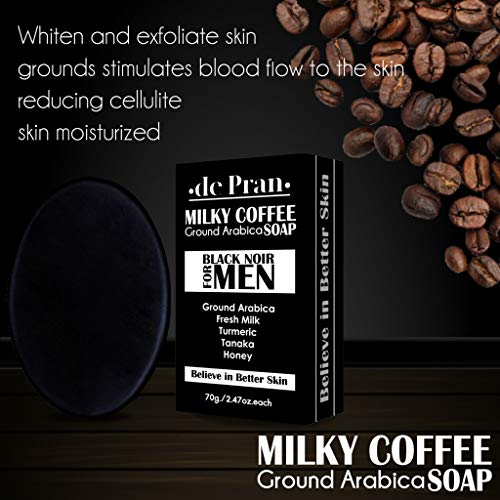 De Pran Skin | Açafrão e Ground Arabica Cafee-Corpo de pele luxuoso e sabonete natural para homens-não SLS sem