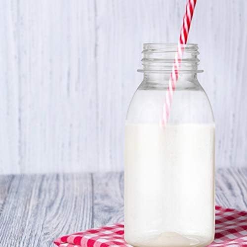 Garrafas de armazenamento de leite de plástico transparente de AMOSFUN 250 ml de bebidas bebidas para bebidas