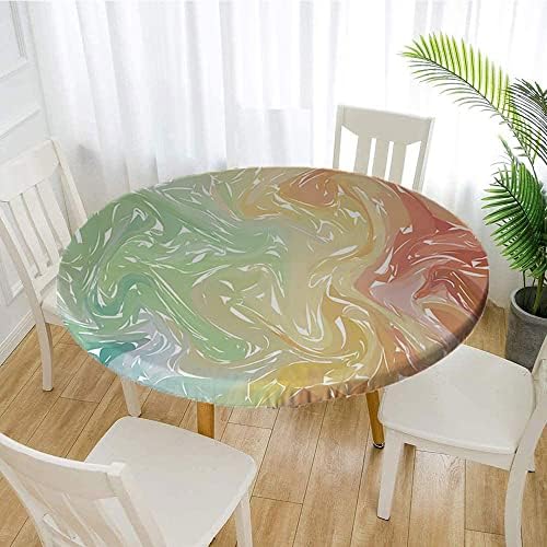 Talha de mesa redonda de mármore, estilo de textura de mármore, pano de decoração de mesa, festa