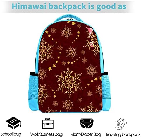 Mochila laptop vbfofbv, mochila elegante de mochila casual bolsa de ombro para homens, garotos de neve dourados estrelas do Natal