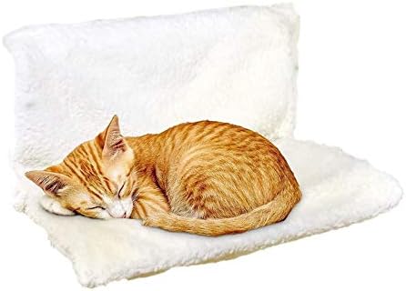 Hammock de gato pendurado em cicilina - prateleira de estimação de pelúcia - dobra facilmente para viajar - pendure em qualquer lugar