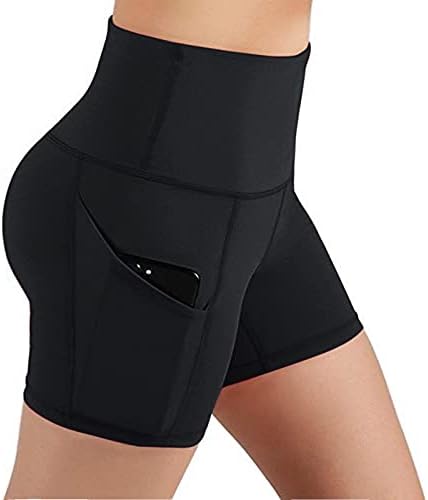 Miashui Moda feminina Pocket Yoga Pants High Control Controle Feminino Running Pants Yoga Treinando bolsões
