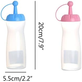 Teensery 1 Pacote de molho de plástico garrafa de aperto com tampa de lapso de letra de condimento de tempero vazio