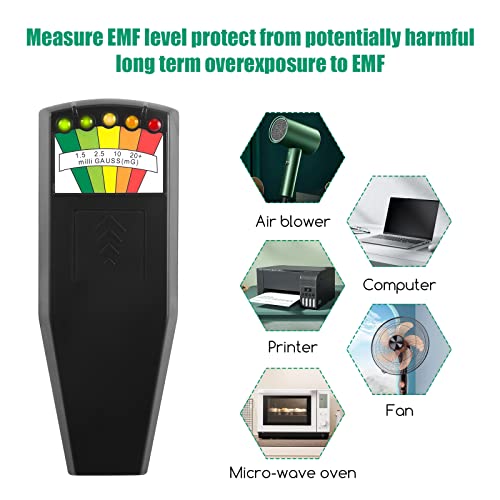 LED Medidor EMF Detector de campo magnético EMF Medidor de radiação, equipamento paranormal de caça aos fantasmas,