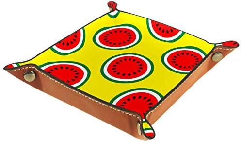 Bandejas de jóias quadradas de couro Metade da Caixa de Candidatos a Watermelon Candy Candy Storage