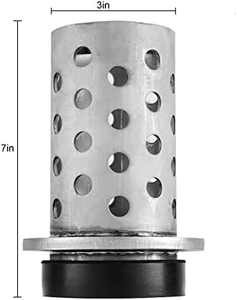 Dzq 2pcs perfurados frascos de fundição a vácuo fundindo a parede de aço inoxidável flangeado com base de borracha