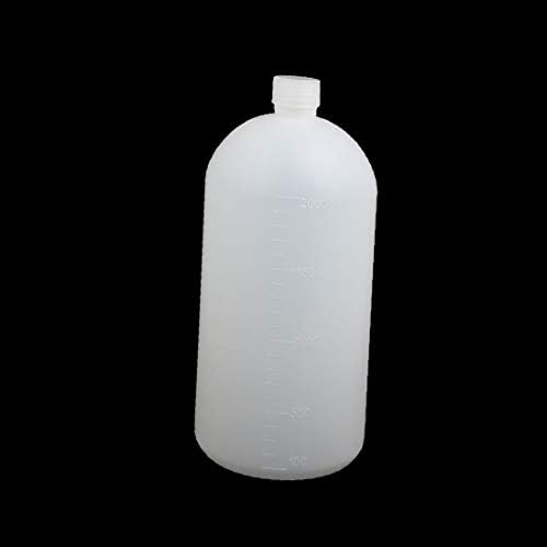 X-Dree 2000ml HDPE Cilindro branco Recarregável Recilomímeta de armazenamento de armazenamento líquido de boca estreita (2000ml HDPE Cilindro Blanc-o Plástico Boca Recargável Estrecha Botella de Almacenamiento de Cosa Tarro