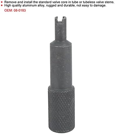 Removedor do núcleo da válvula, qiilu Profissional Valve Core Removedor de alumínio Alumínio Pneus Válvula Reparo Kit 08-0183