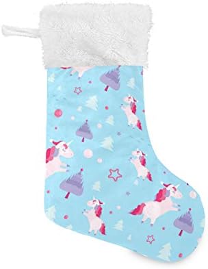 Meias de Natal de Alaza, unicorn clássico clássico personalizado decorações de meia para férias em família decoração