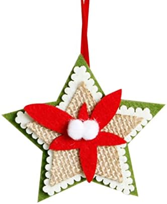 Beacaden Christmas Non Woven Fabric Star Christmas Tree Pinging Decoração de árvore de Natal Garland Select