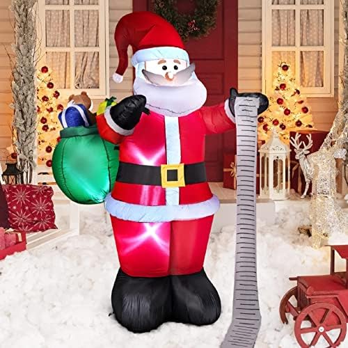 Decorlife Rife 6ft Decorações de Natal, bandeira de quebra-nozes para a porta da frente 2 pacote, 6 pés de Papai Noel