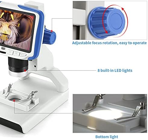 Microscópio digital 5 '' GGEBF 200x Microscópio de vídeo Microscópio de vídeo Presente Ferramenta de Biologia